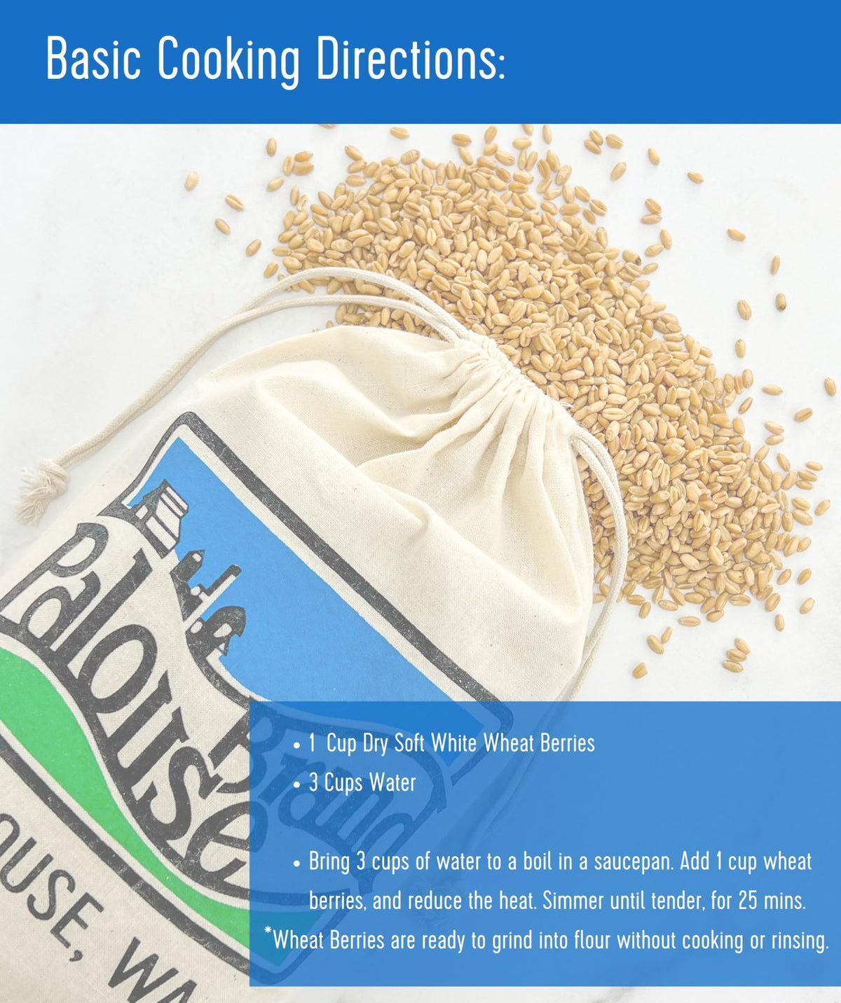 Soft White Wheat Berries 5 lbs X50623