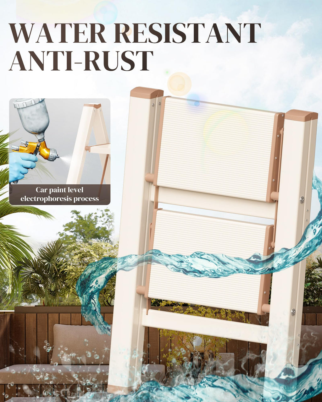 Foldable Aluminum 2 Step Ladder B70576