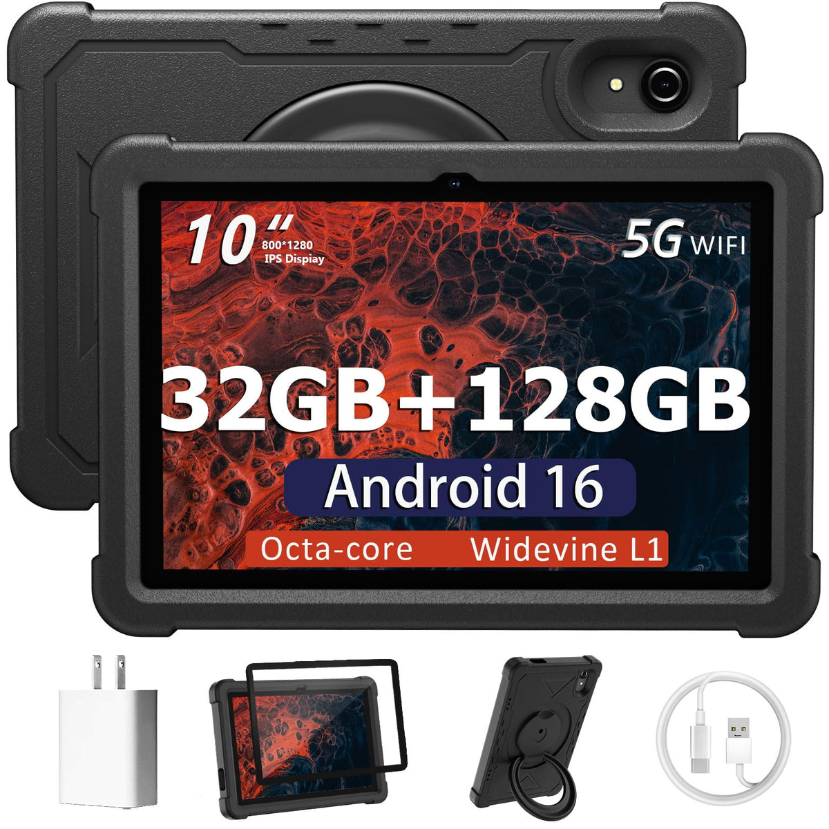 10 Inch Android 16 Tablet 32GB RAM 128GB ROM Q705288
