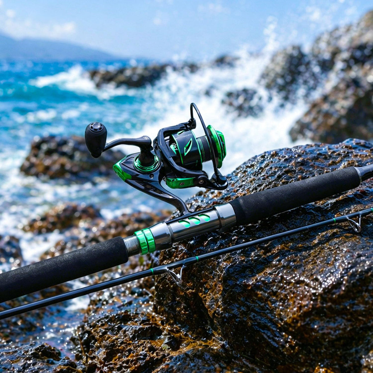 7ft MH 2-Piece Spinning Rod and 4000 Reel K73097