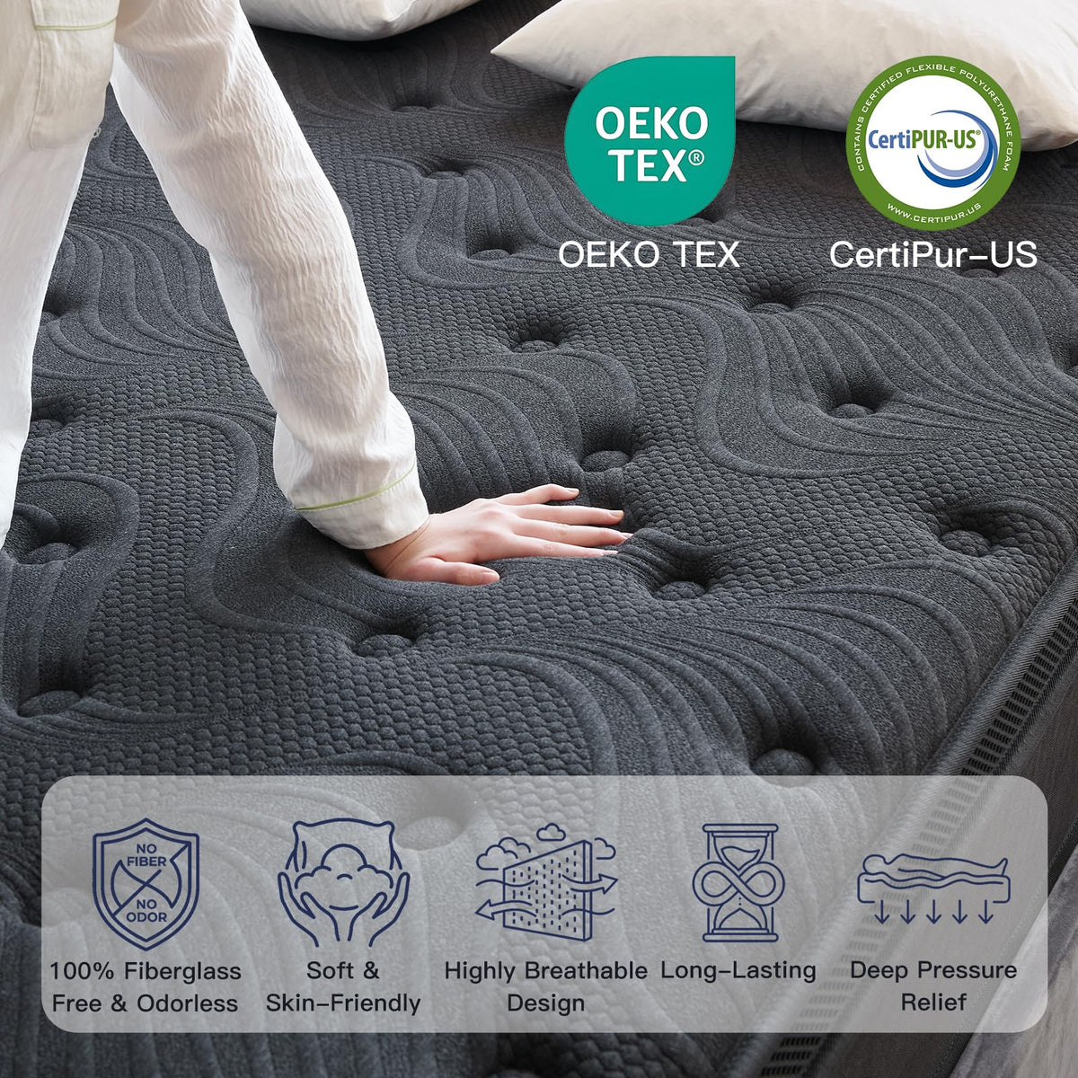 Full Size 12 Inch Memory Foam Hybrid Mattress E1510