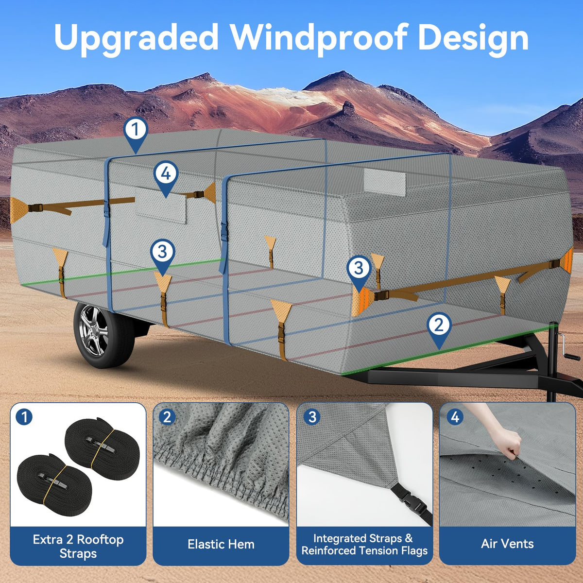 Non-Woven Pop Up Camper Folding Cover 14'-16' A440648