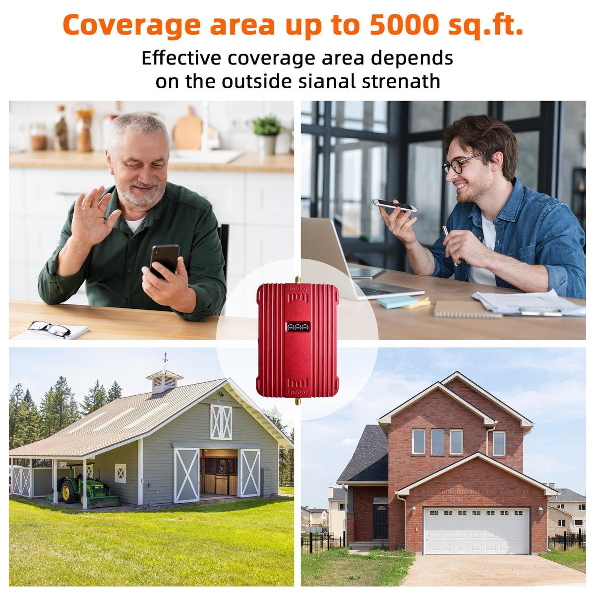 Cell Phone Signal Booster for Home & Office J448451