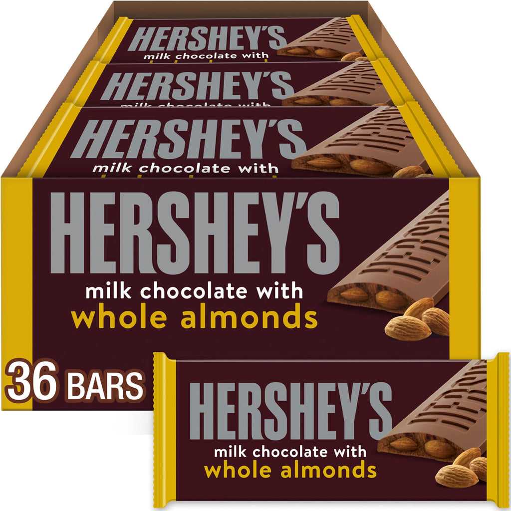 Milk Chocolate with Whole Almonds Candy Bars 1.45 oz 36 Count W510459