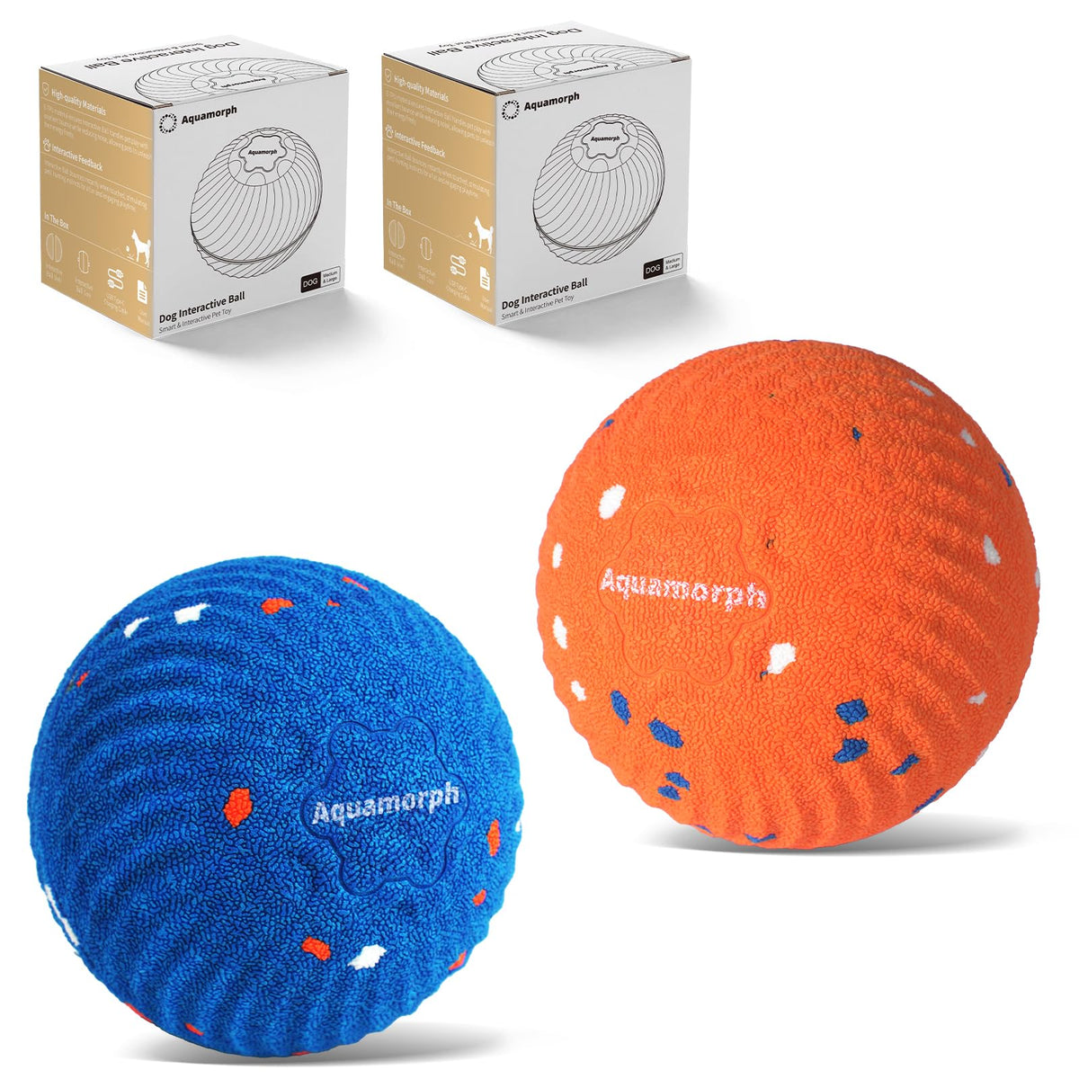 2-Pack Interactive Washable Dog Ball I2165