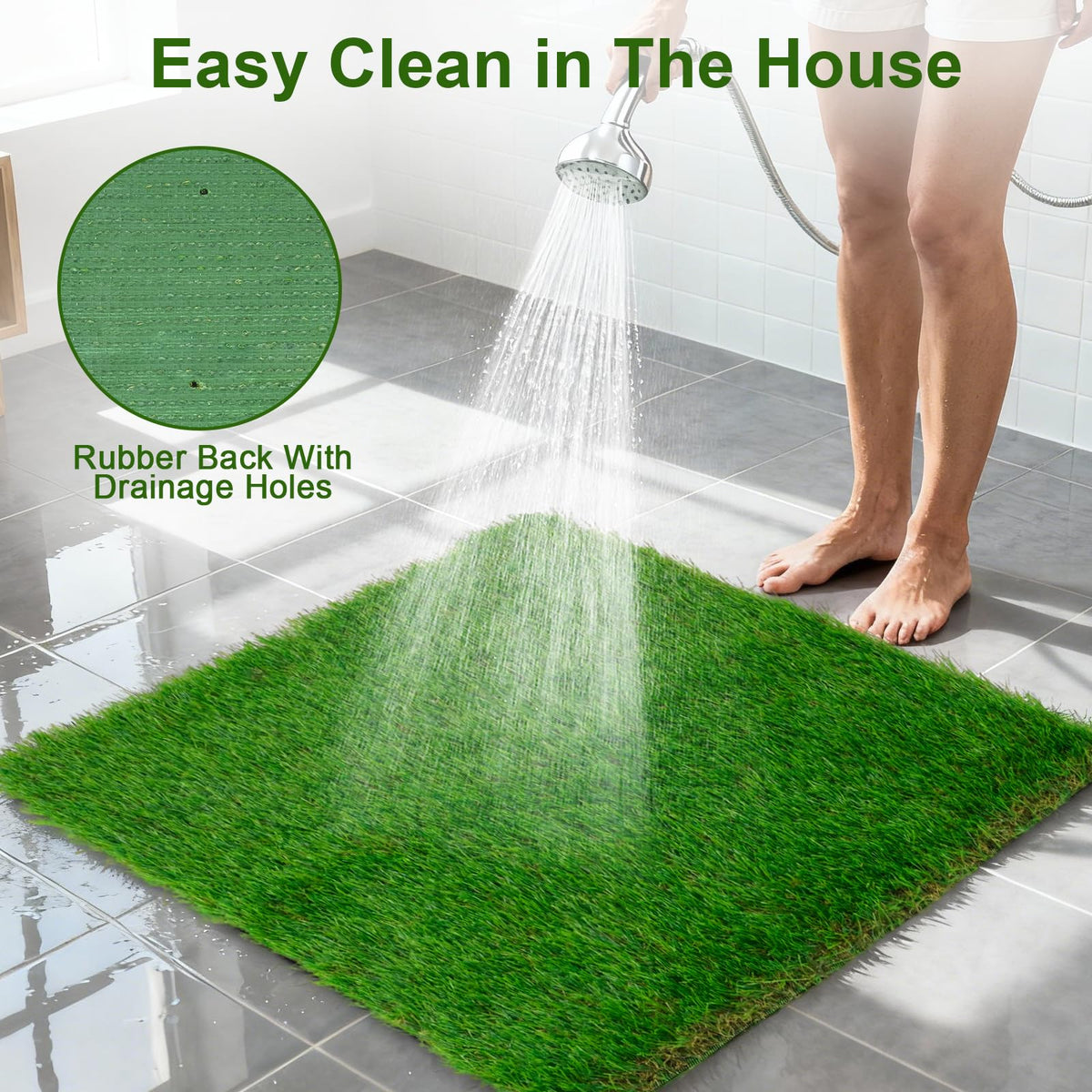 2 Pack 14 x 18 Inch Artificial Grass Dog Pee Pads B3431