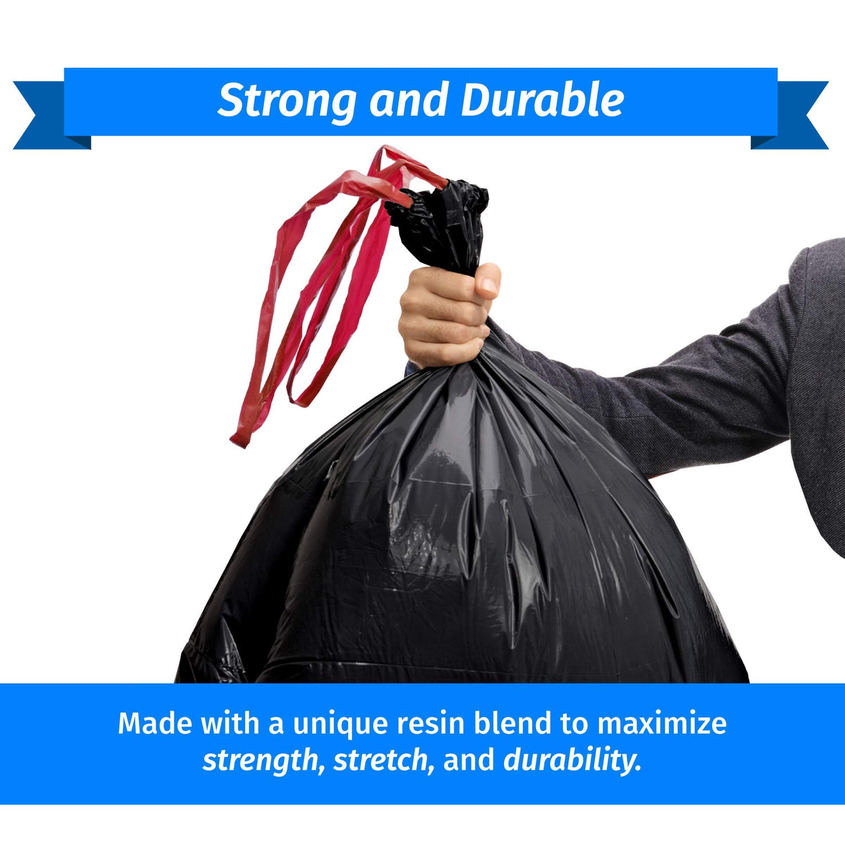 39 Gallon Drawstring Trash Bags A29022