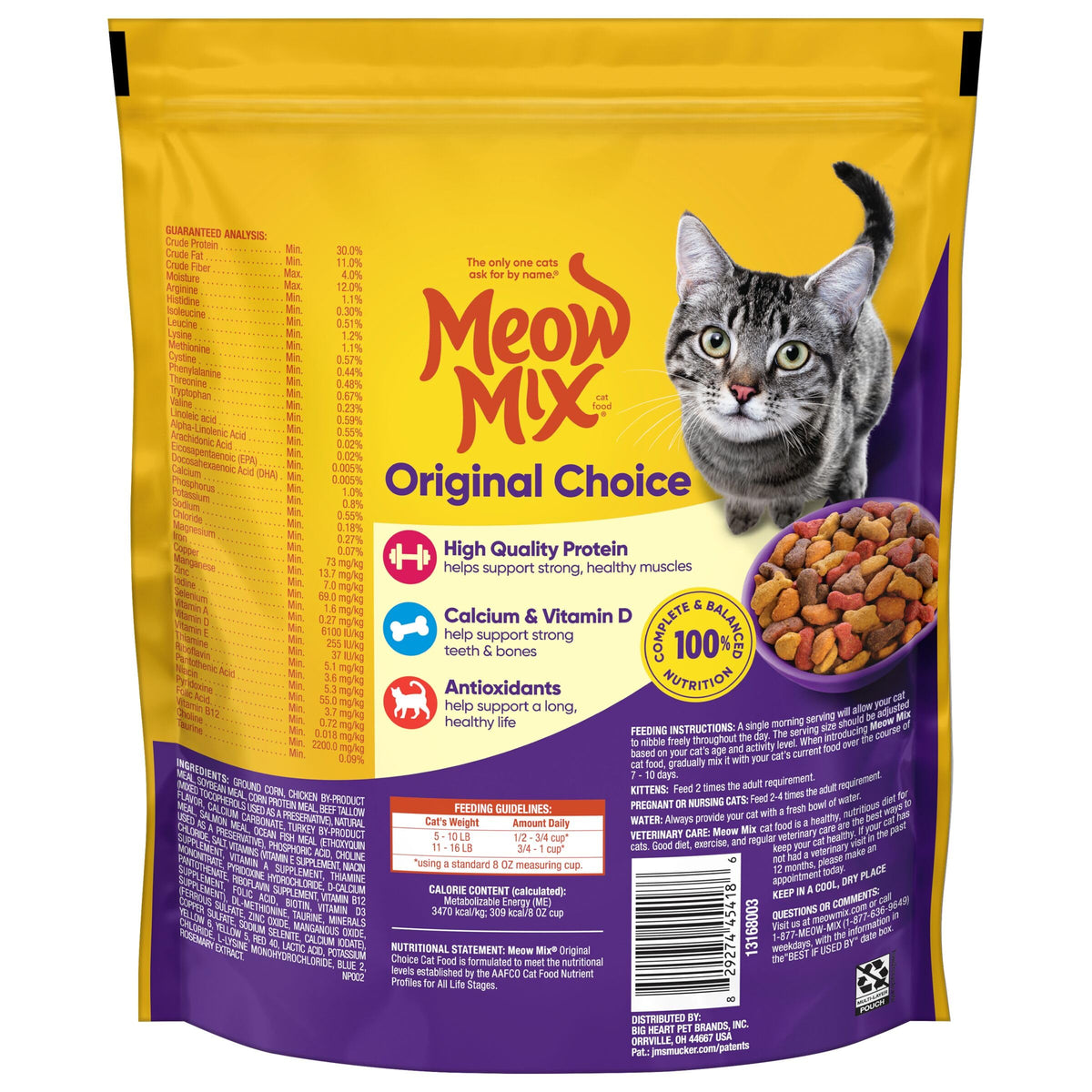 Dry Cat Food 18 oz Pouches H8713