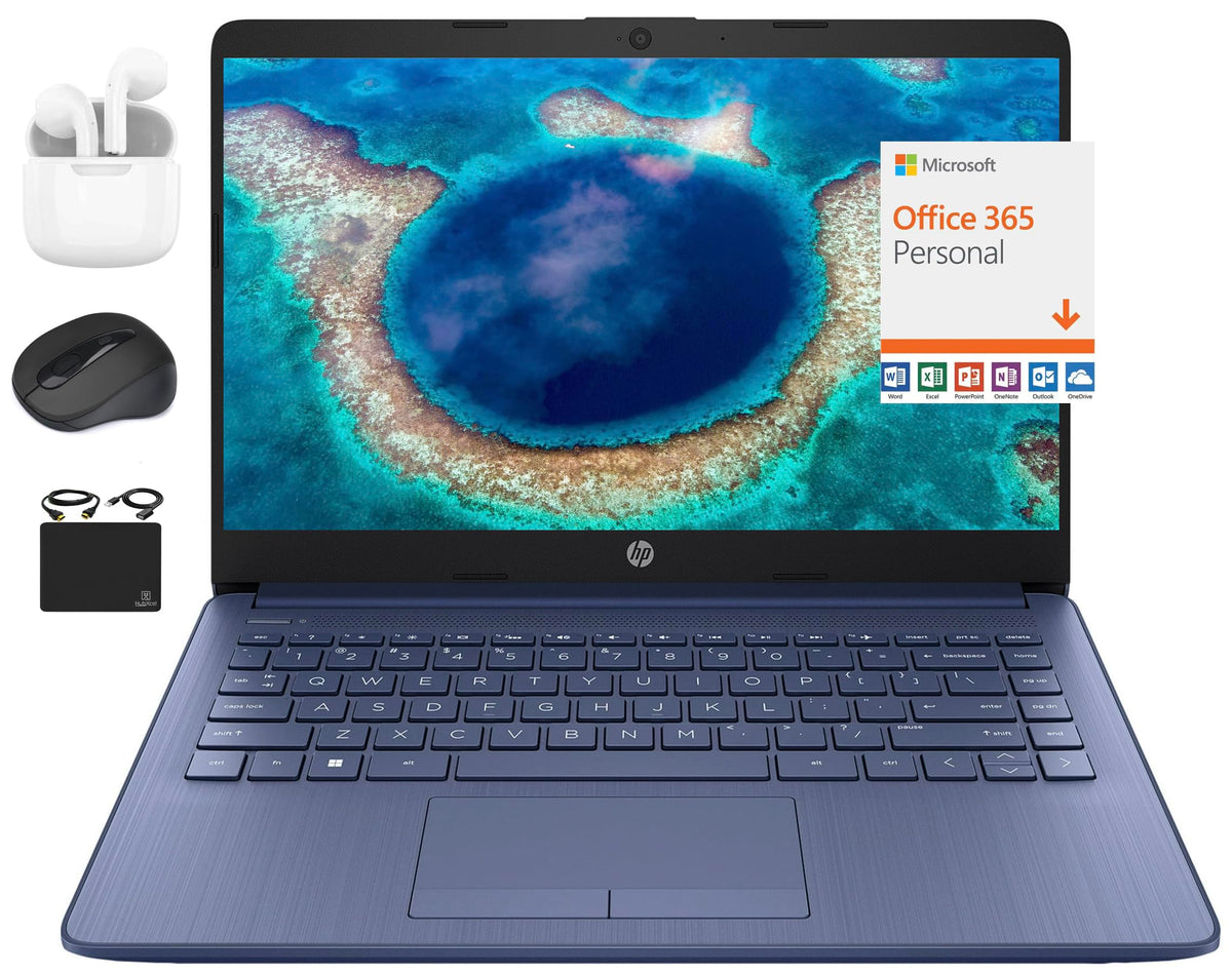 14" Ultral Light Thin Laptop, Quad-Core Intel Celeron, 16GB RAM, 564GB, Windows 11 S, Royal Blue X37924