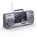 Retro Boombox CD Player with Cassette Recording, Bluetooth, FM/AM Radio, USB/SD/AUX Inputs, Dual 40W Speakers A5756