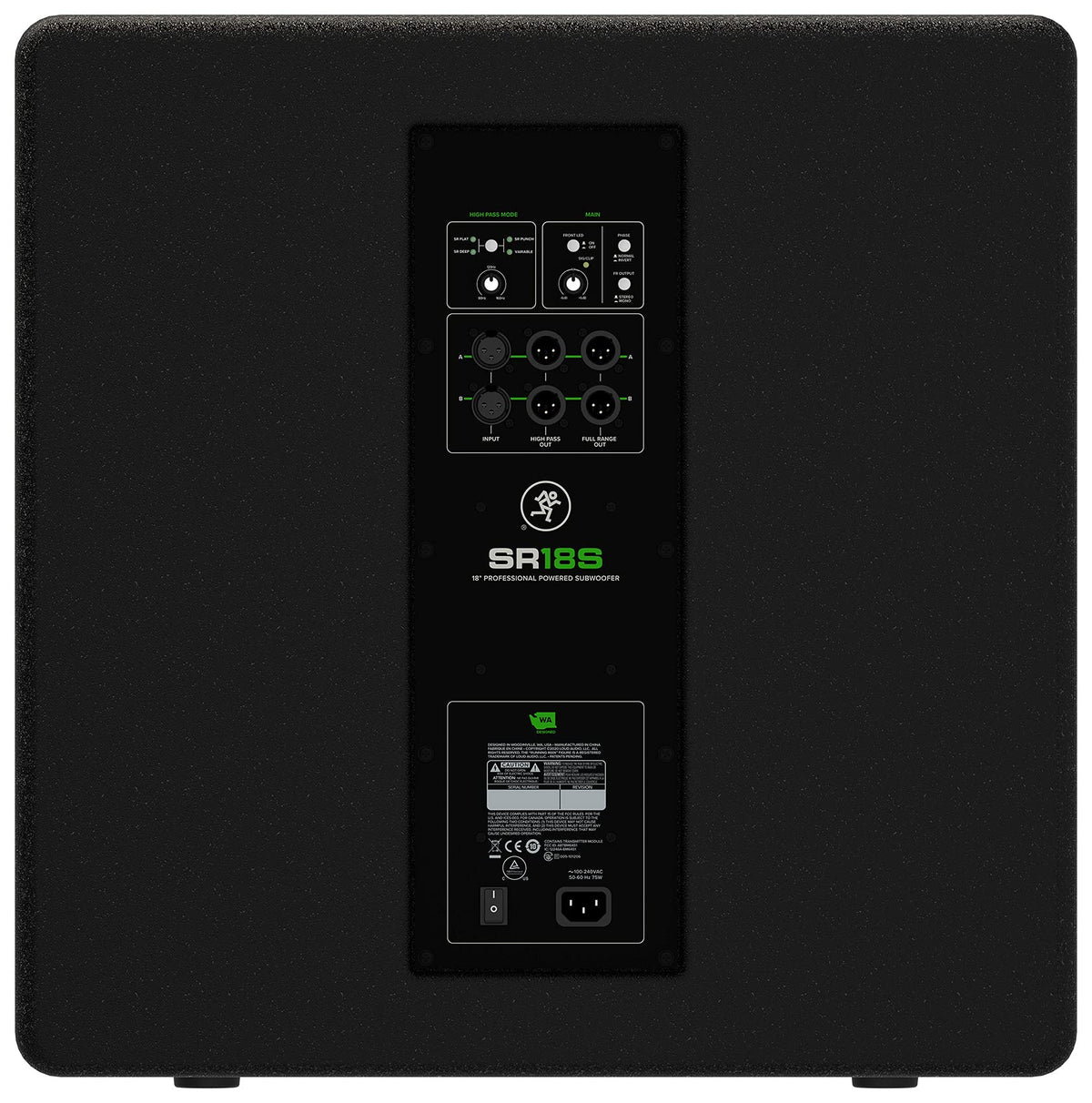 18 1600W Powered Subwoofer with Mic Cable and Headphones Z22043
