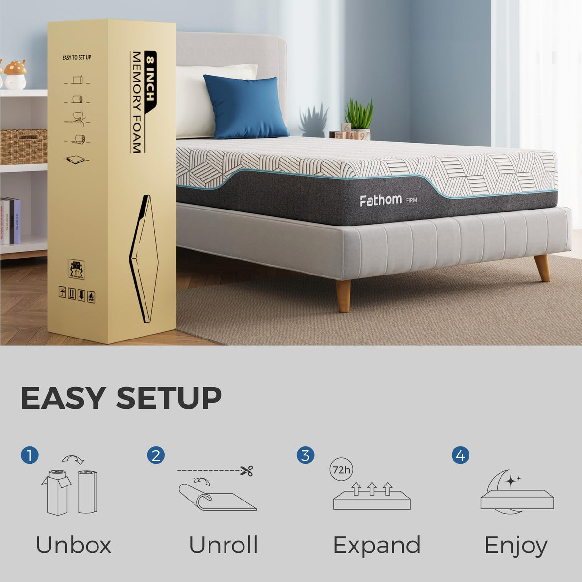 Twin 6 Inch Memory Foam Mattress P6089