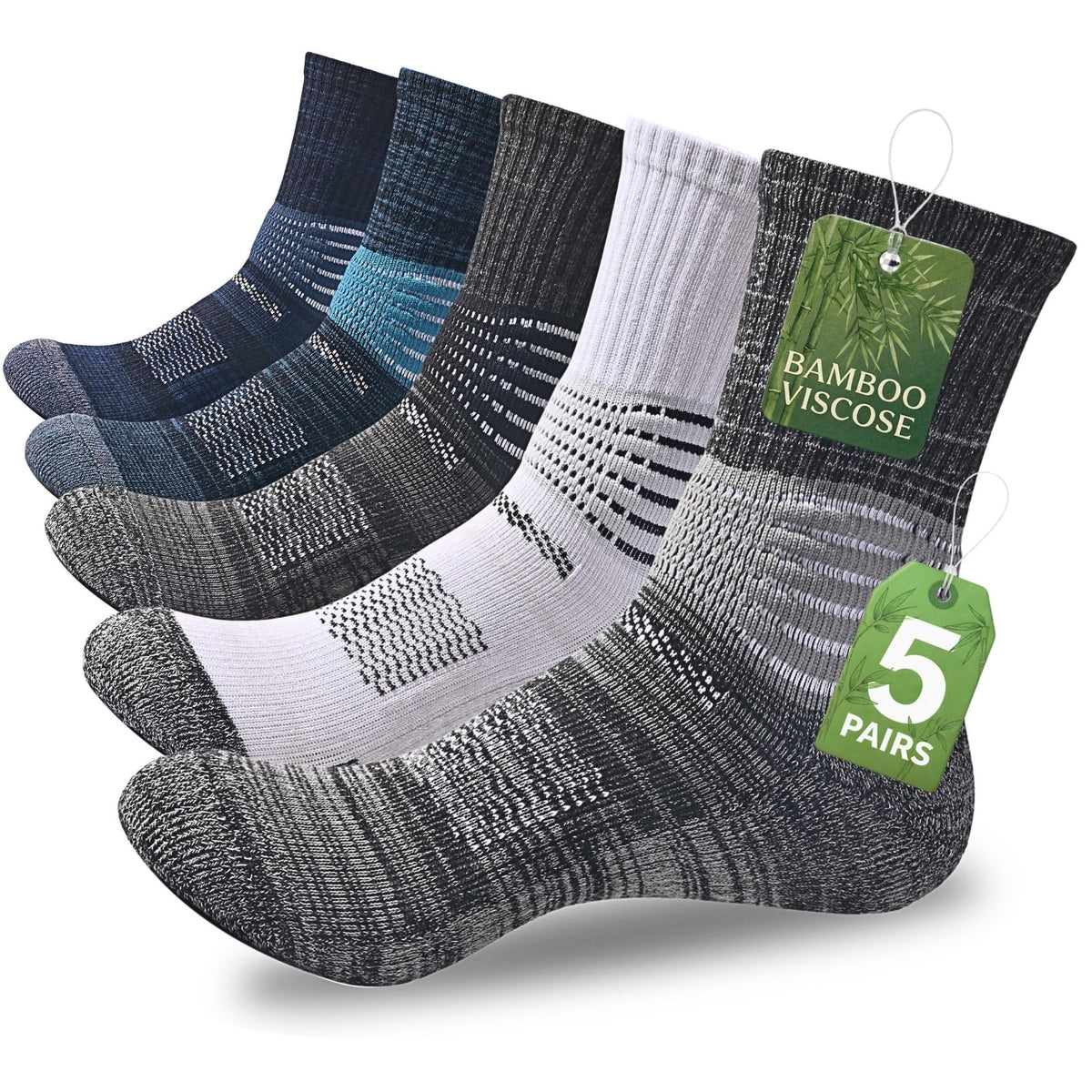 Compression Ankle Support Crew Socks 3 Pairs P757544