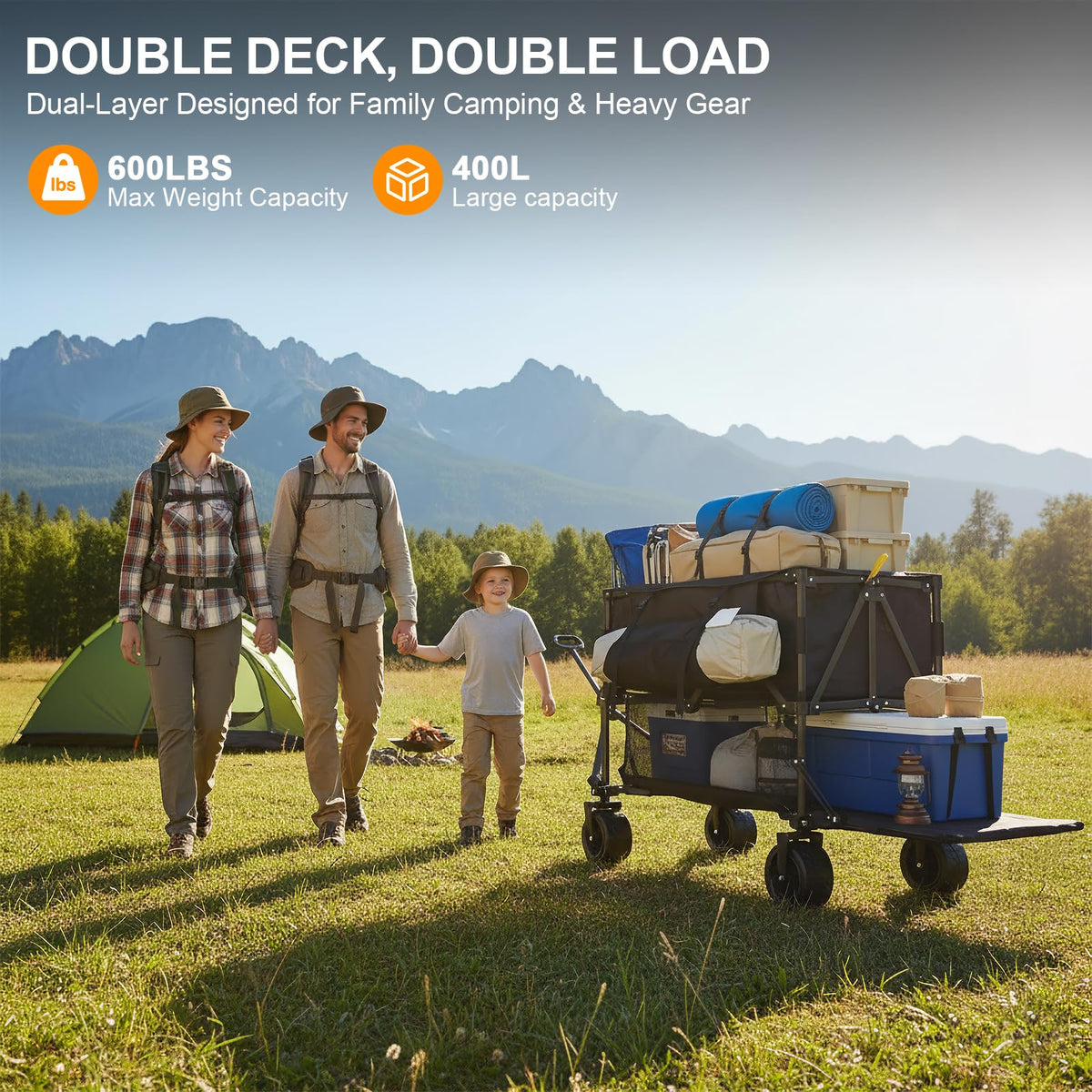 Heavy Duty Collapsible Double Decker Wagon K51931