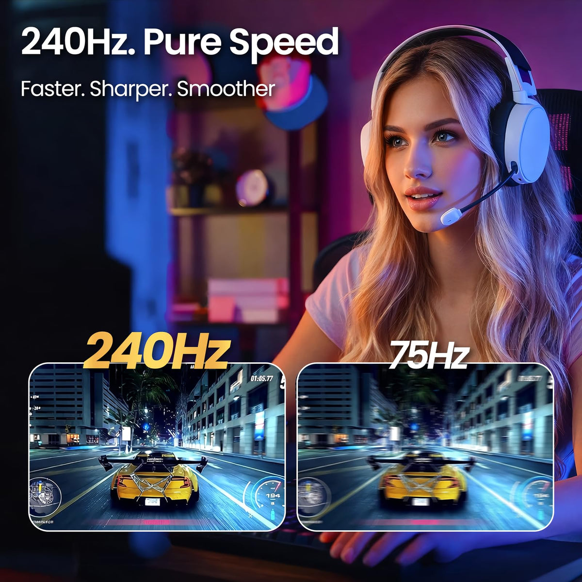 34" WQHD 240Hz Ultrawide Curved Gaming Monitor T443794