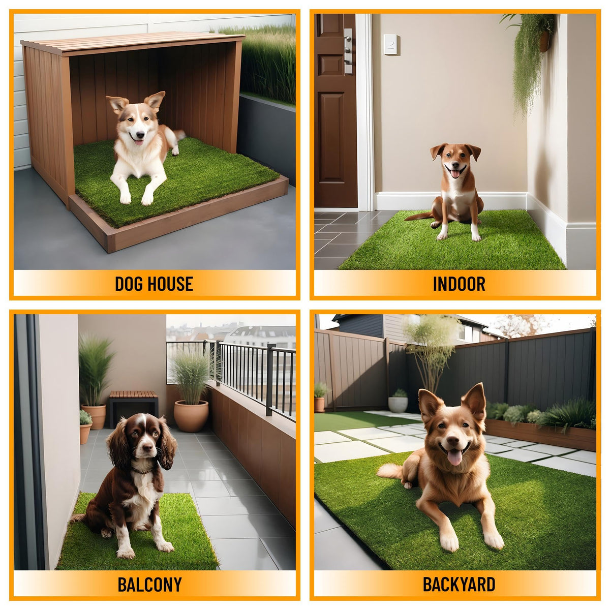Artificial Grass Puppy Potty Training Pad with Tray 15" x 30" Q759353
