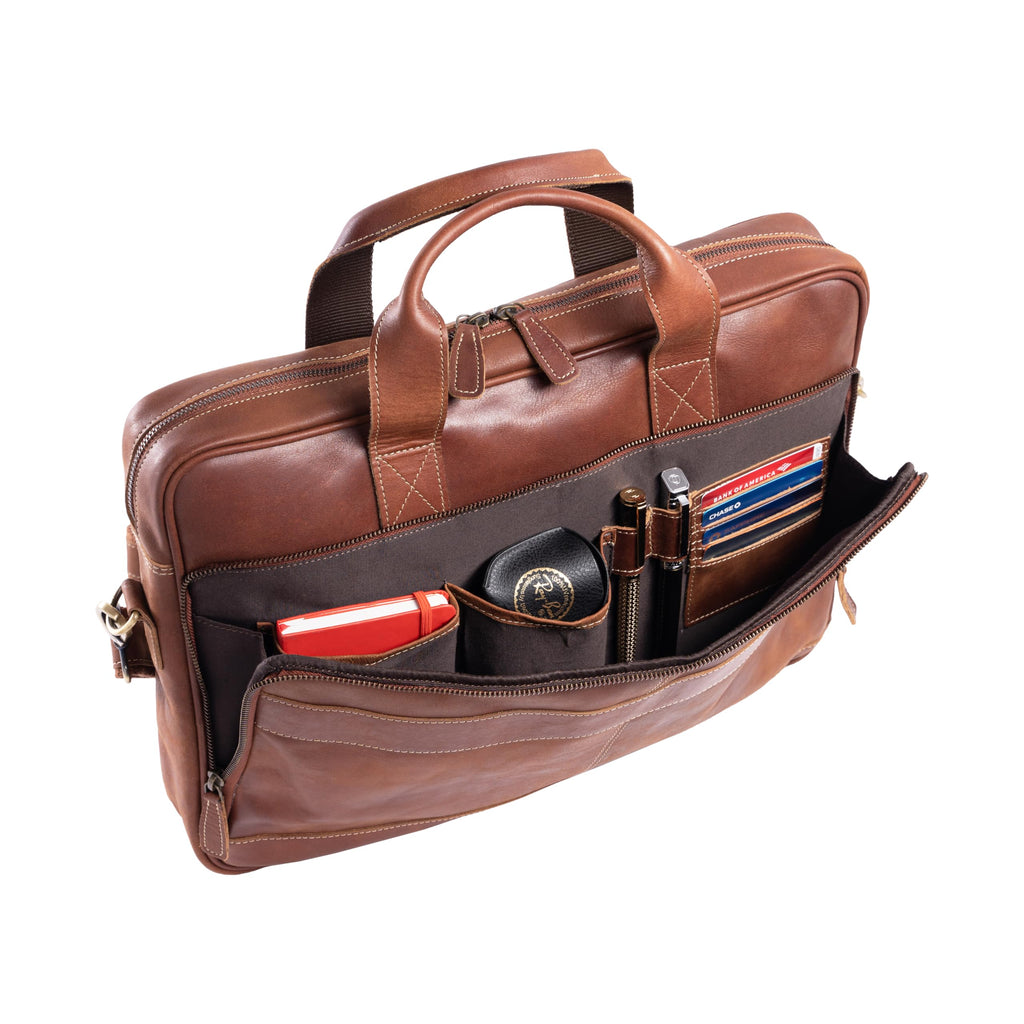 16 Inch Leather Laptop Messenger Bag K4855