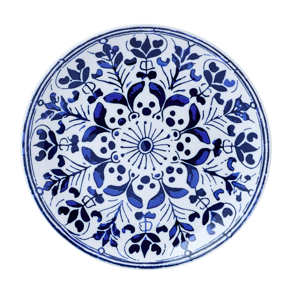 12 Piece Blue Stoneware Dinnerware Set N6841