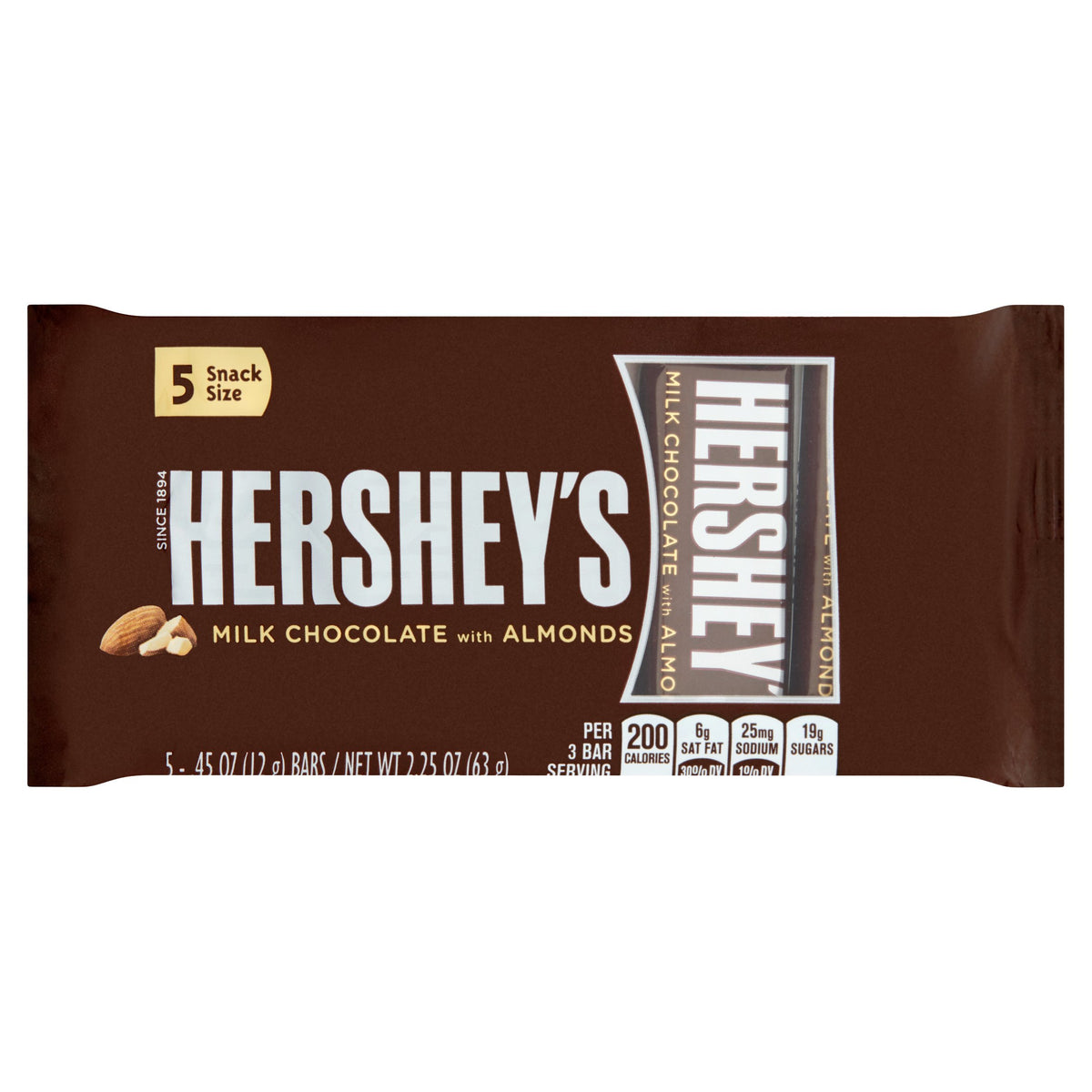 Milk Chocolate with Almonds Snack Size 2.25 oz G8719