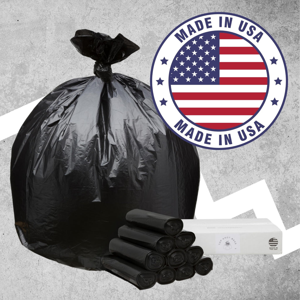 45 Gallon Black 1.5 Mil Trash Bags 100 Count S7667