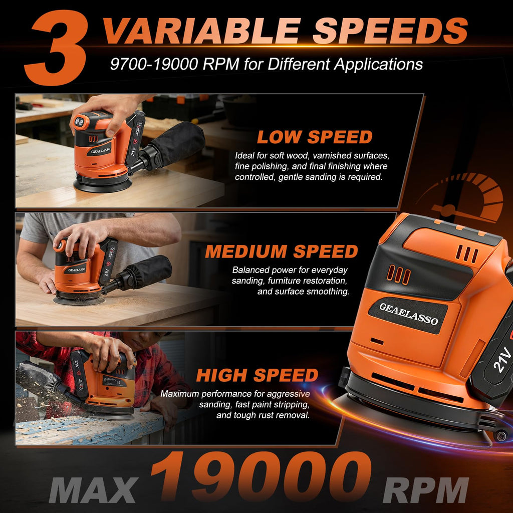 Cordless Random Orbital Sander 5 Inch Y958