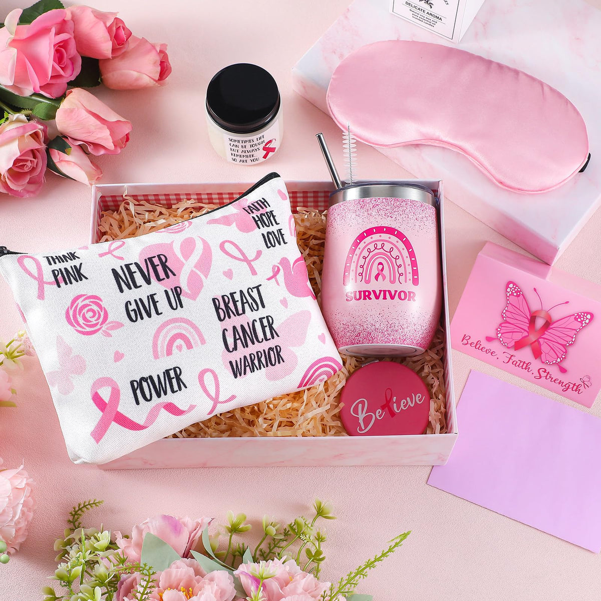 8 Pcs Breast Cancer Basket T624