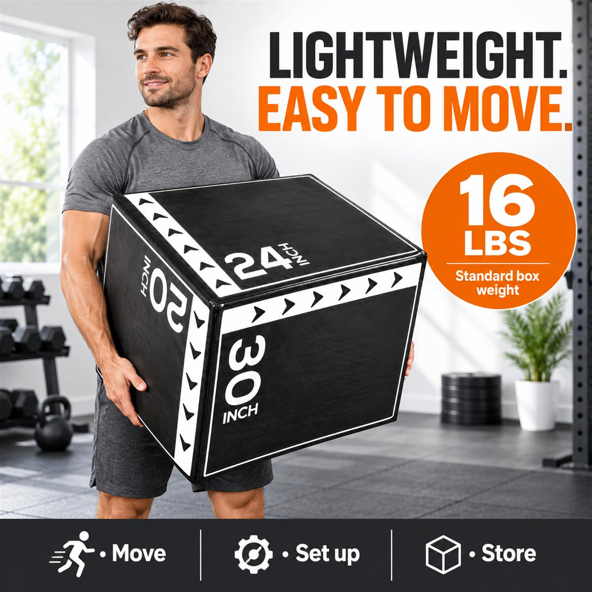 3-in-1 Foam Plyometric Jump Box X42182