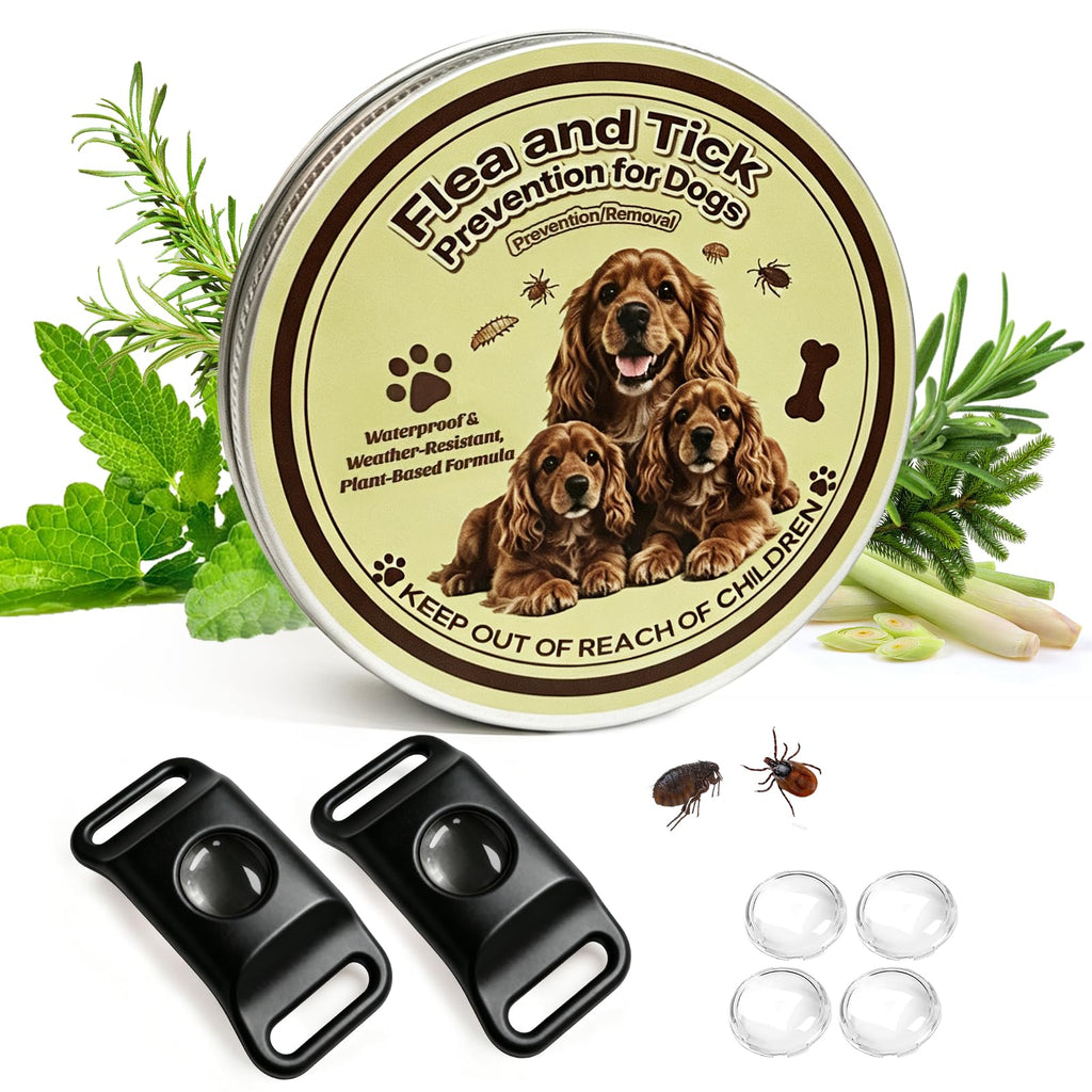 Flea and Tick Pendant for Dogs with 2 Silicone Buckles 4 Refills N83585