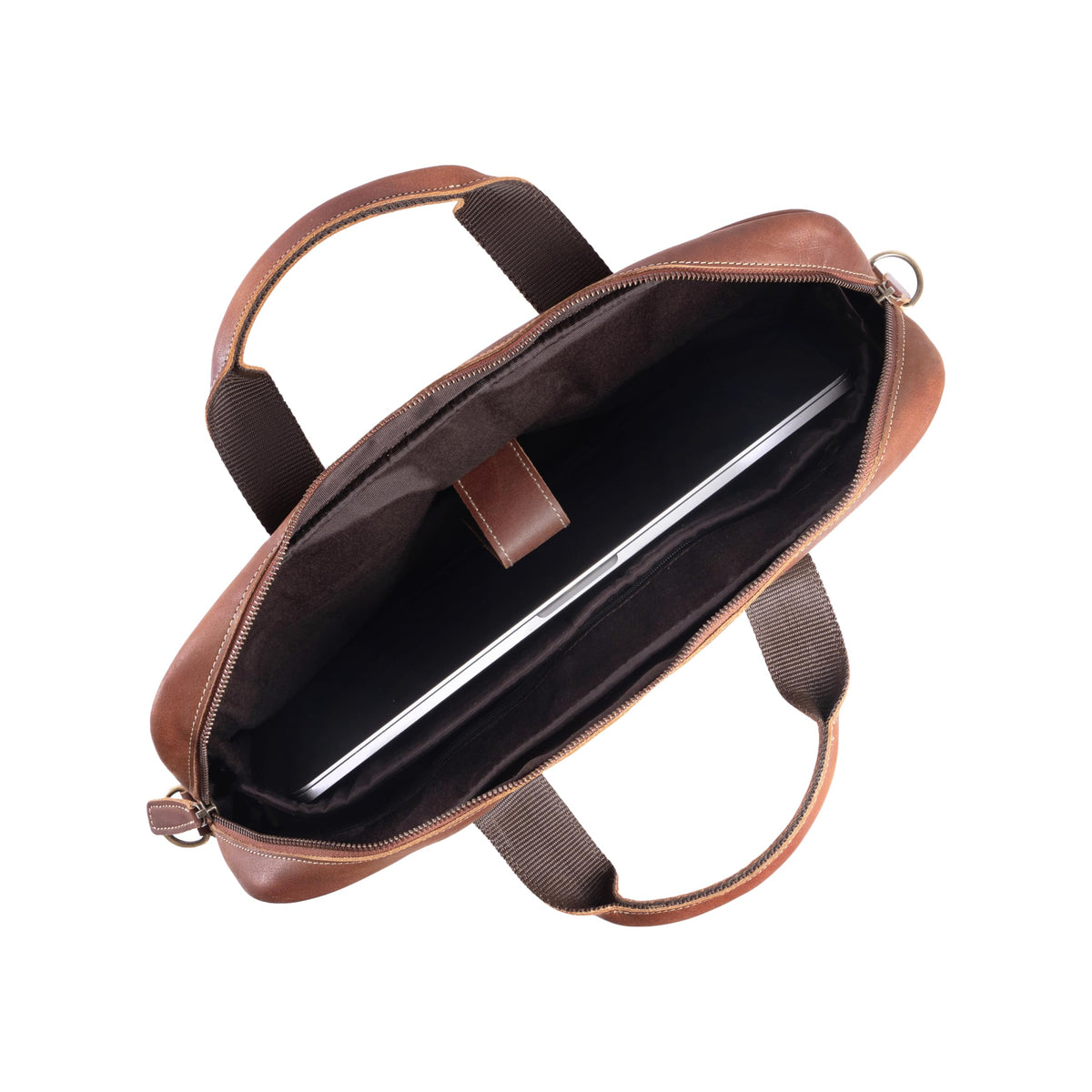 16 Inch Leather Laptop Messenger Bag K4855