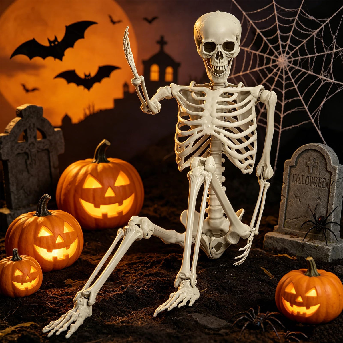 5.4FT Life Size Skeleton with Movable Joints H39030
