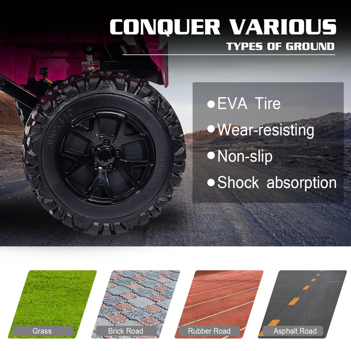24V 2 Seater Battery Powered Ride On Truck with Remote Control T623834