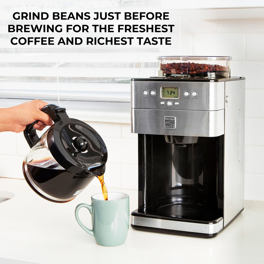 Grind and Brew 12 Cup Programmable Coffee Maker with Burr Grinder D60009