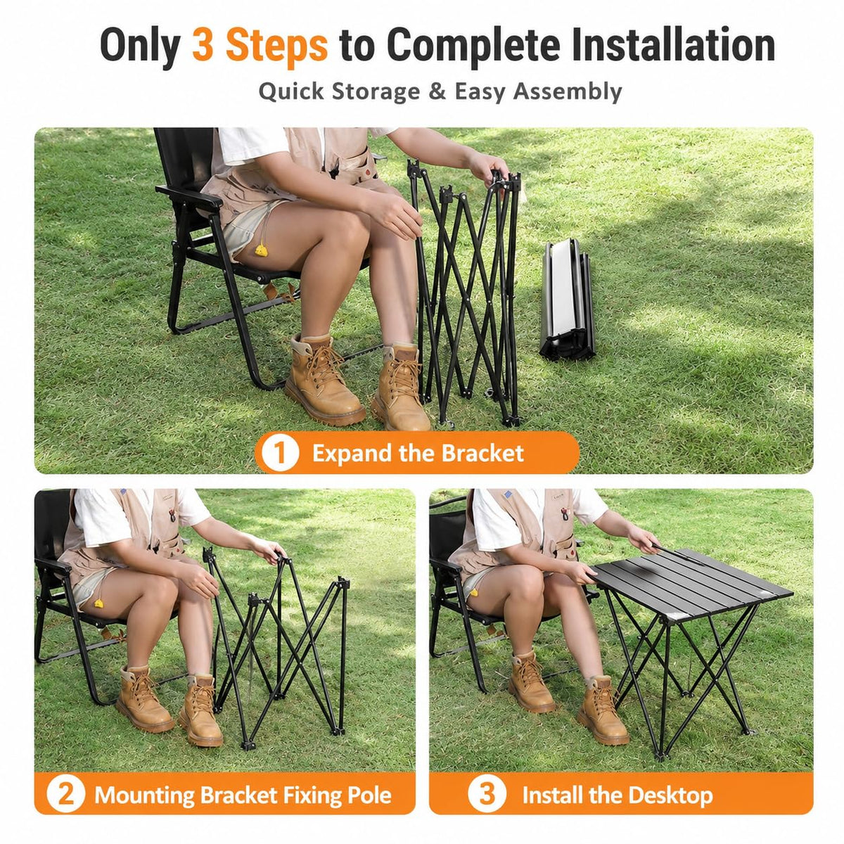Folding Ultralight Aluminum Camping Table Y91383