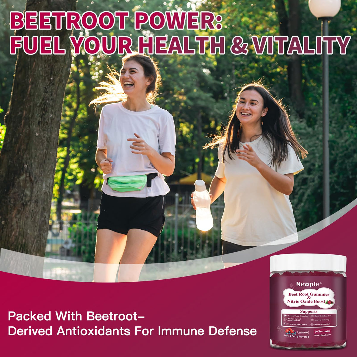 Beet Root Gummies Mixed Berry 60 Chews H2305