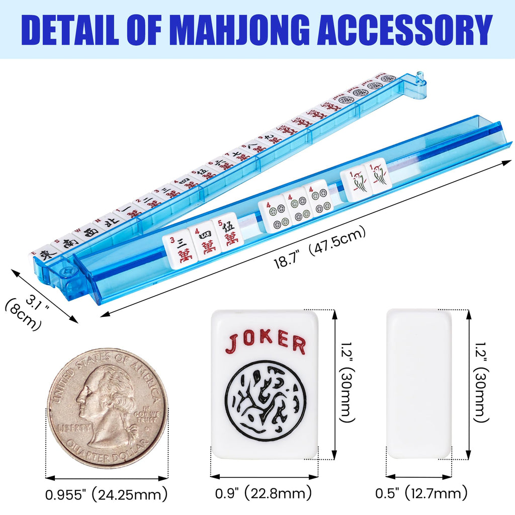 Mahjong Game Set with Racks, 166 Tiles & Bag Z4027