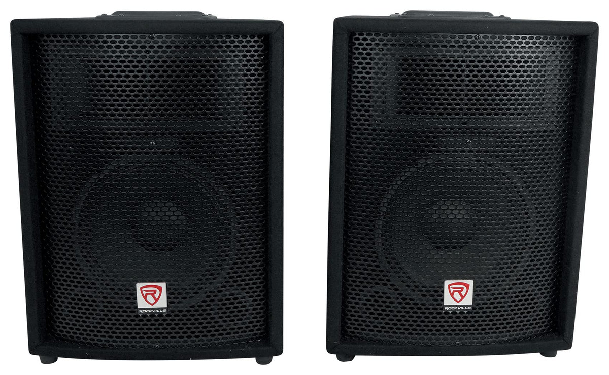 10" PA Speaker Pair with Mixer and Wireless Mics W354106