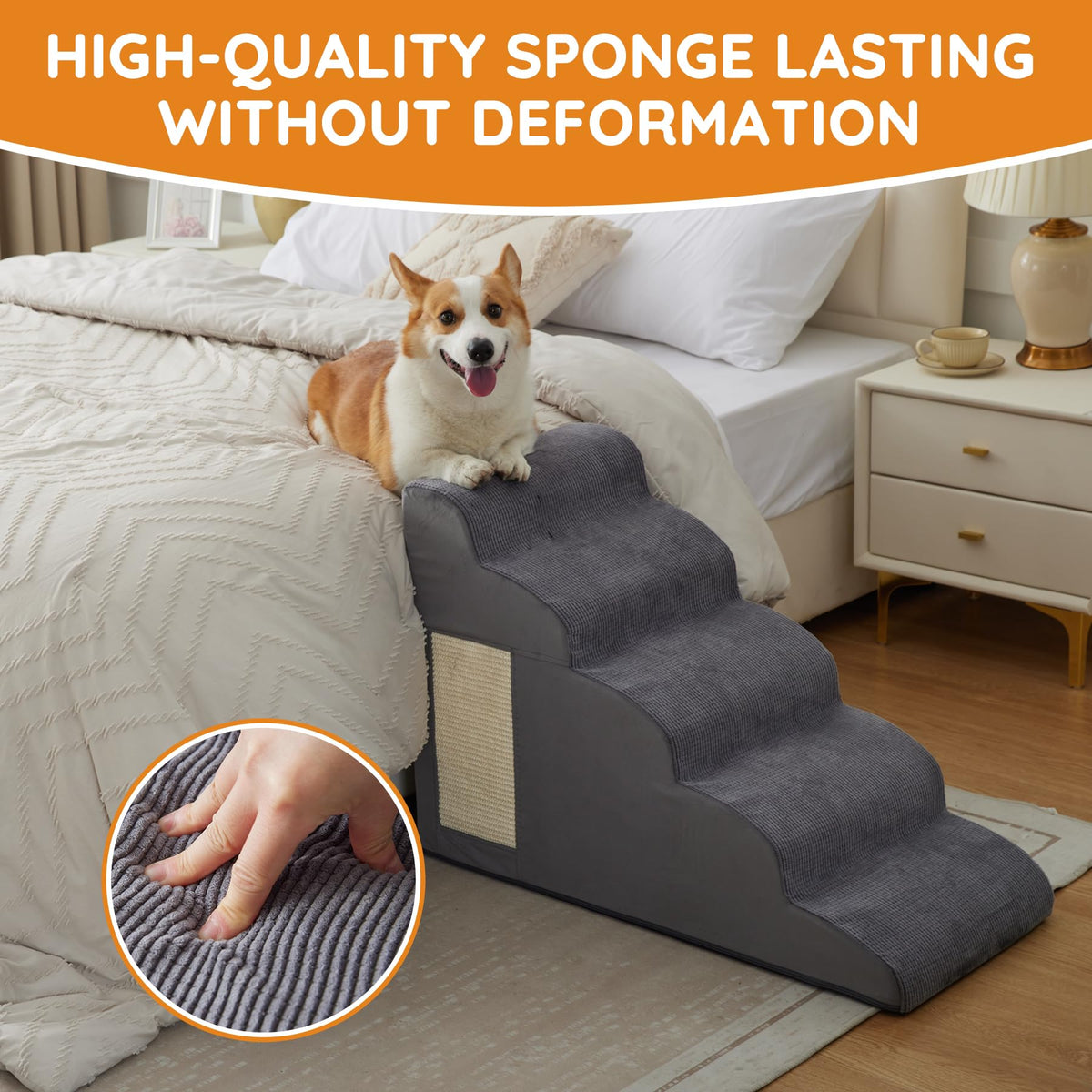 Dog Stairs 2-Step Grey K1148
