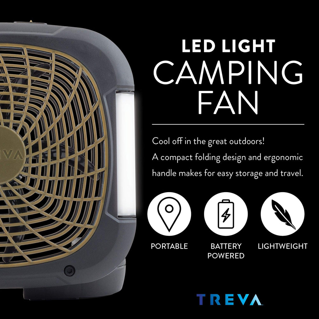 10 in Portable Fan with LED Lights A3309
