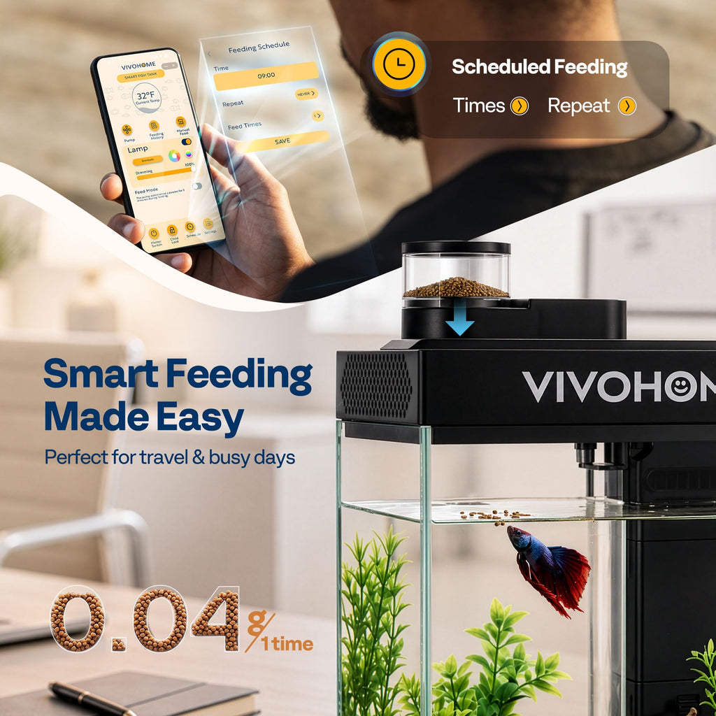2 Gallon Smart Fish Tank with Auto Feeder X134