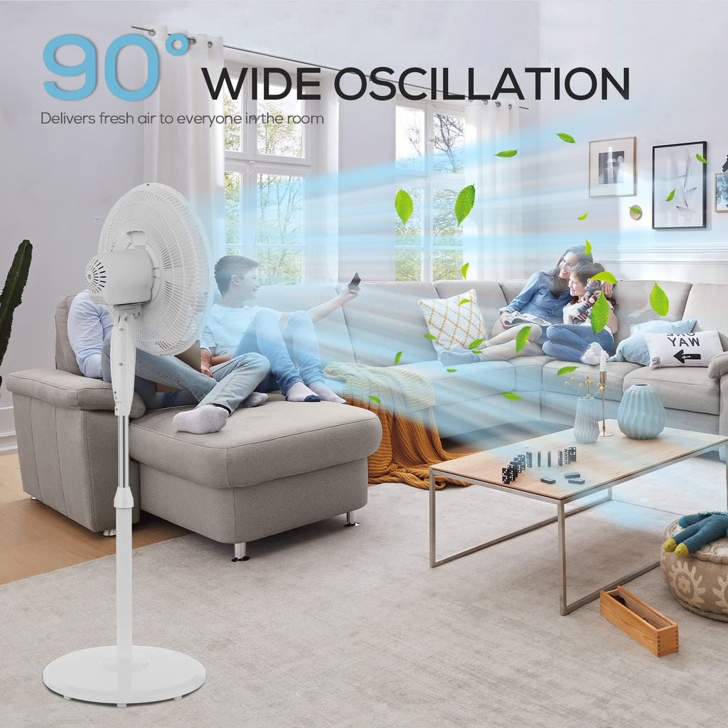 16'' Oscillating Pedestal Fan with Remote O700