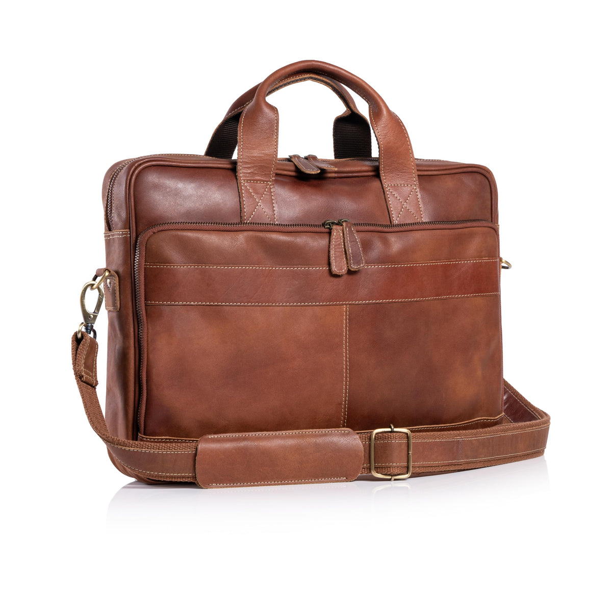 16 Inch Leather Laptop Messenger Bag K4855
