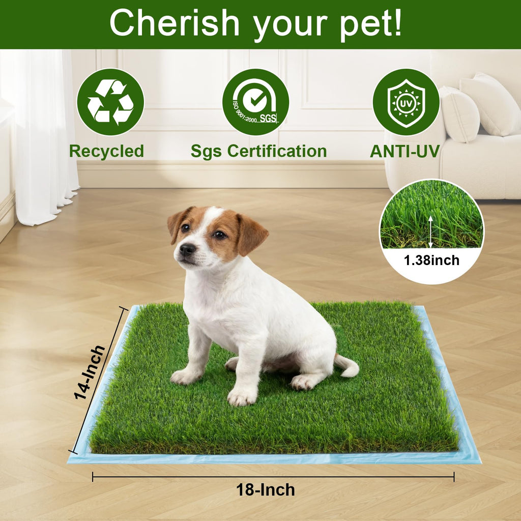 2 Pack 14 x 18 Inch Artificial Grass Dog Pee Pads B3431