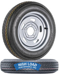 2-Pack Trailer Tire Rim Assembly 4.80-12 12 5 Lug Silver O9435