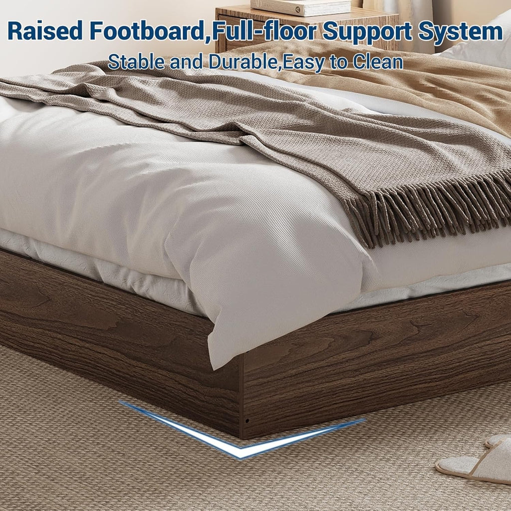 Wooden California King Size Platform Bed Frame L216203