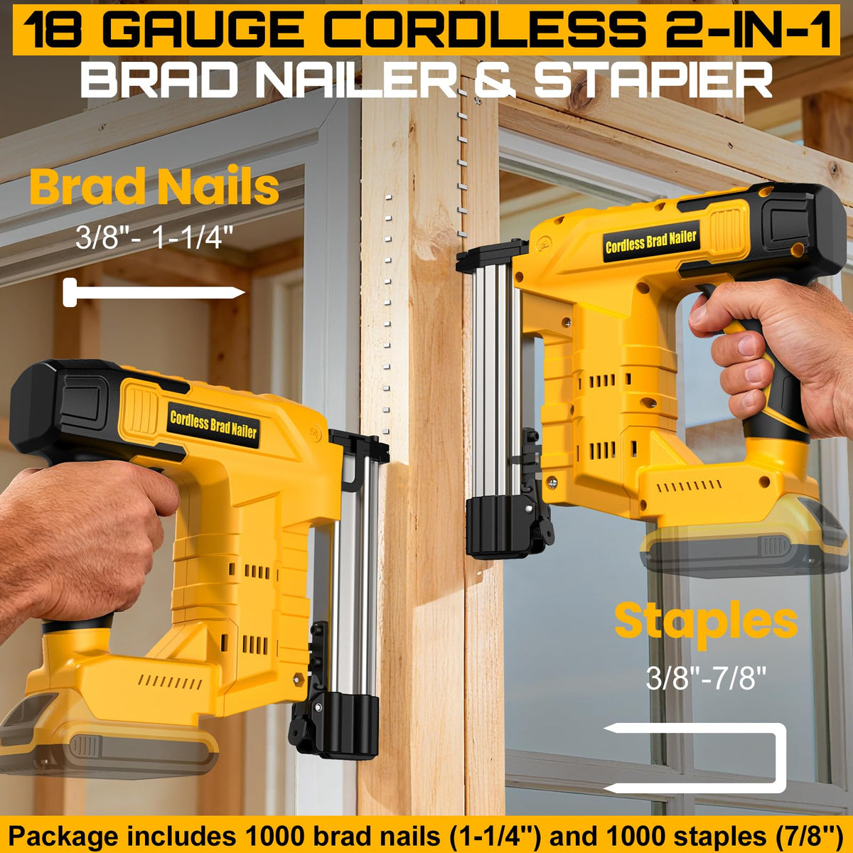 18 Gauge Cordless Brad Nailer & Staple Gun J8712