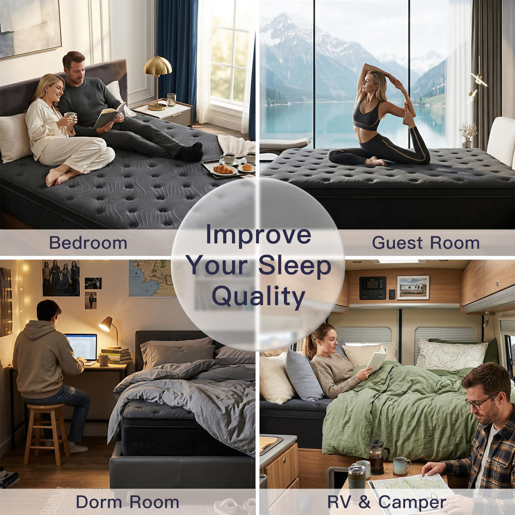 Full Size 12 Inch Memory Foam Hybrid Mattress E1510
