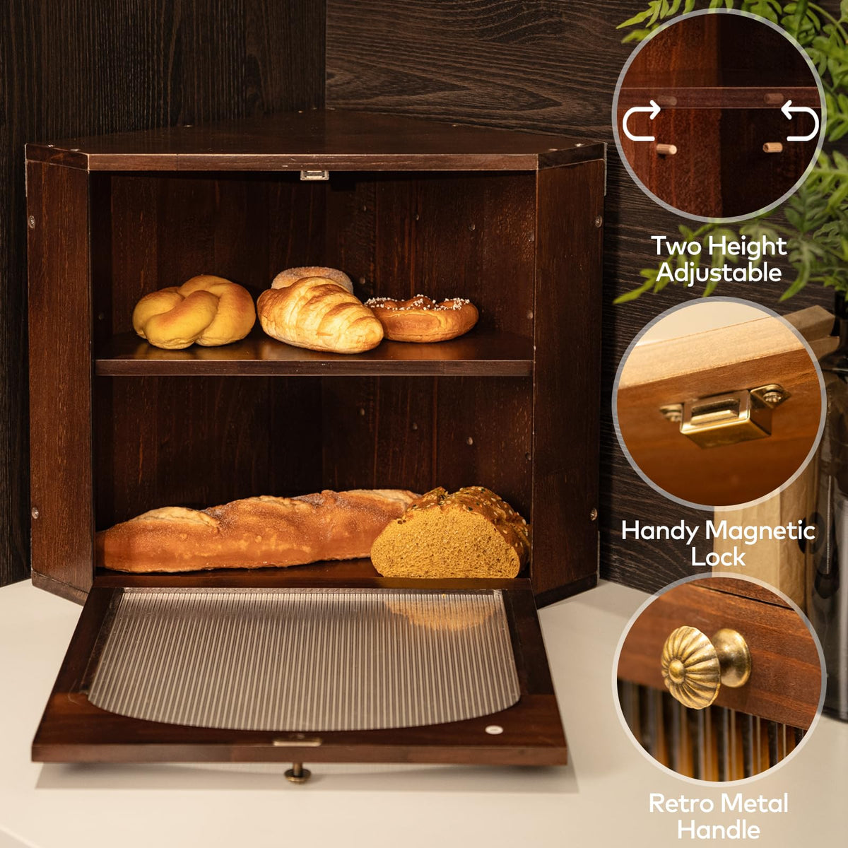 Wood Bread Box N4381