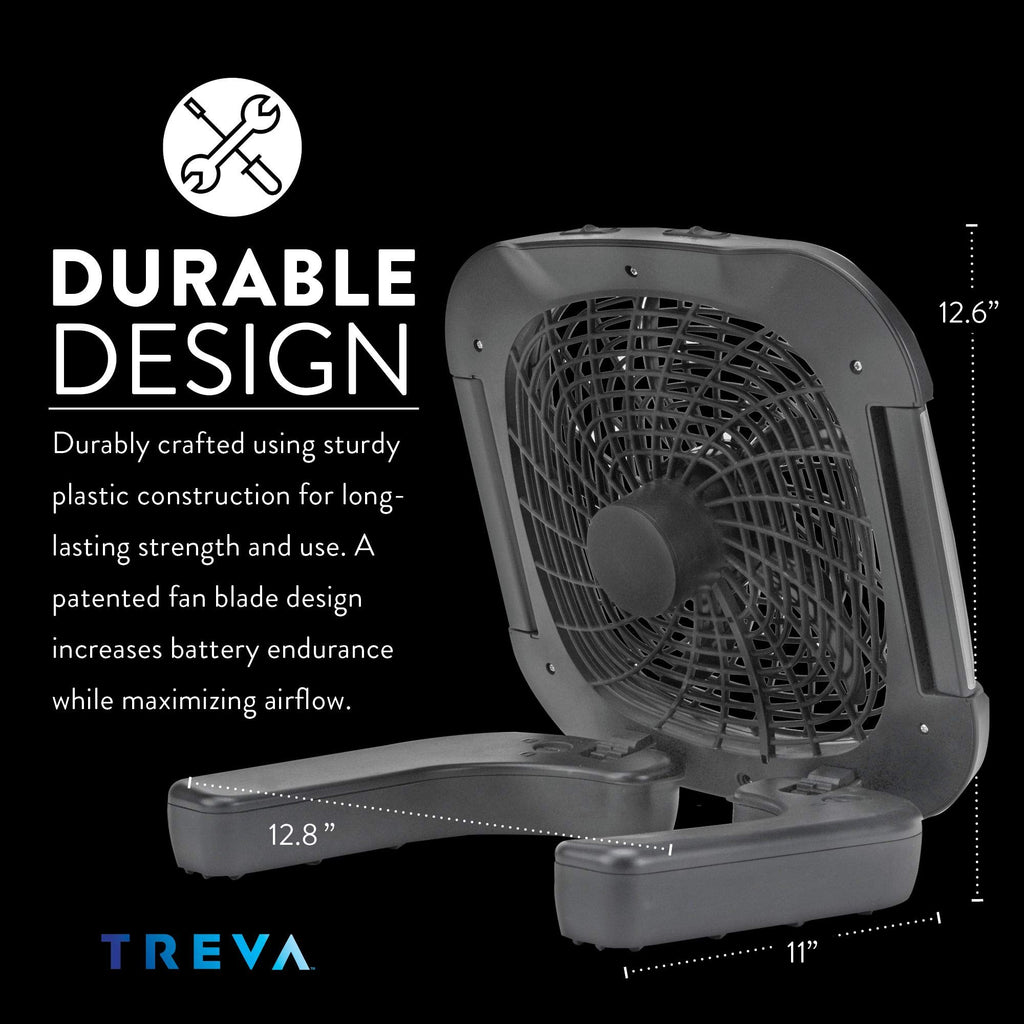 10 in Portable Fan with LED Lights A3309