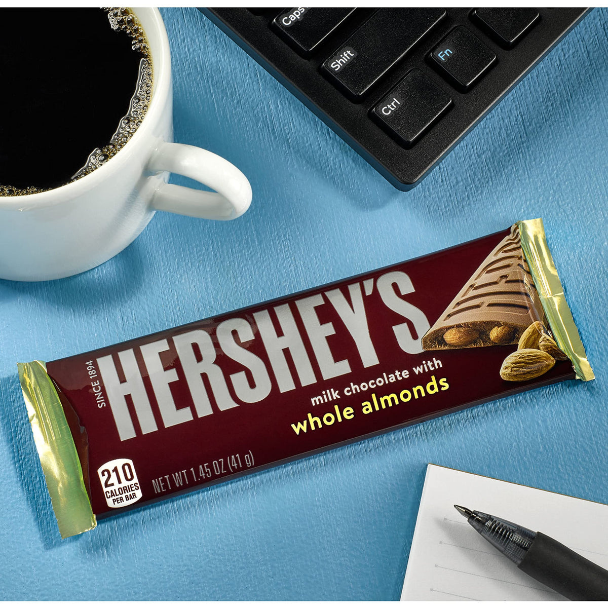 Milk Chocolate with Whole Almonds Candy Bars 1.45 oz 36 Count W510459