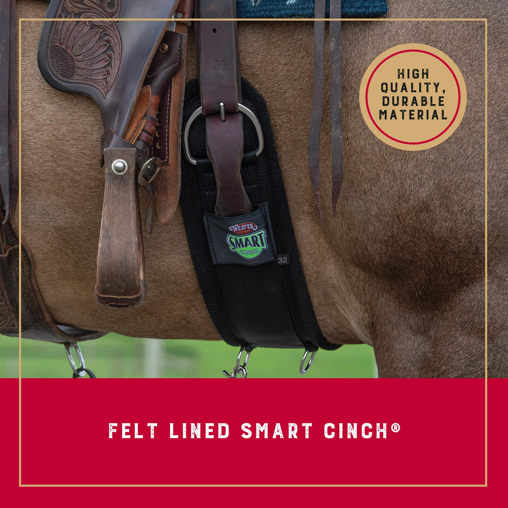 Black 36-Inch Nylon Felt Lined Straight Cinch N5482